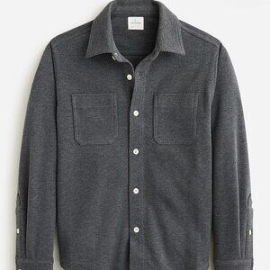 J.Crew Boy long-sleeve Seaboard soft-knit button-up shirt charcoal grey size 6/7